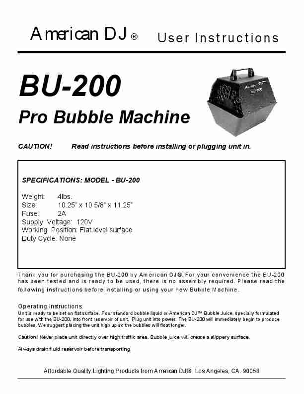 American DJ DJ Equipment BU-200-page_pdf